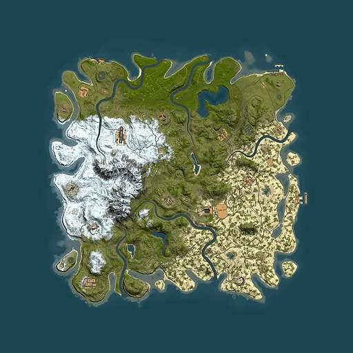 Rust map seed 978286454, 5000x5000m top-down preview