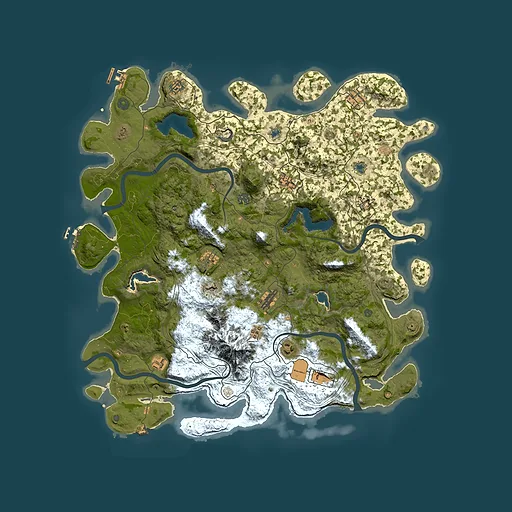 Rust map seed 791003305, 5000x5000m top-down preview