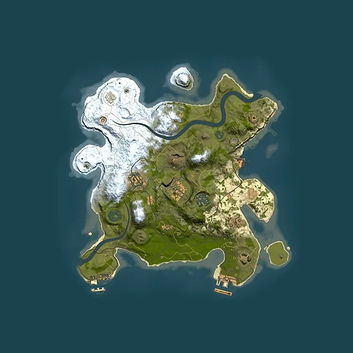 Rust map seed 1868261065, 3000x3000m top-down preview