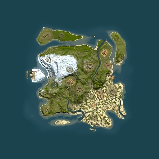 Rust map seed 1442357937, 3000x3000m top-down preview