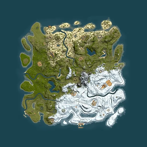 Rust map seed 1661854317, 5000x5000m top-down preview
