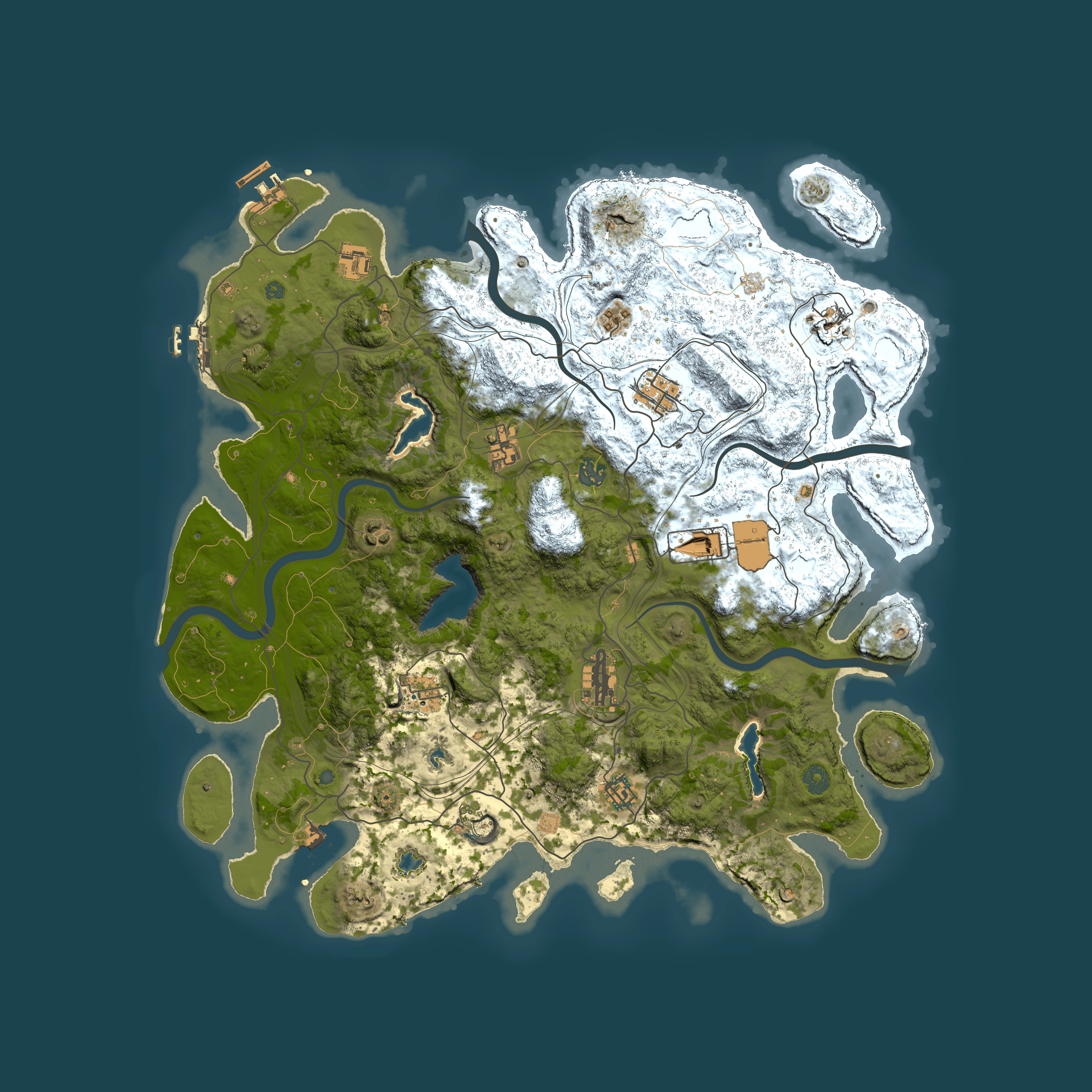 Full top-down render of Rust map seed 687452628, 4500x4500m