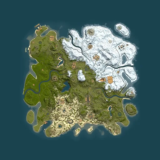 Rust map seed 687452628, 4500x4500m top-down preview