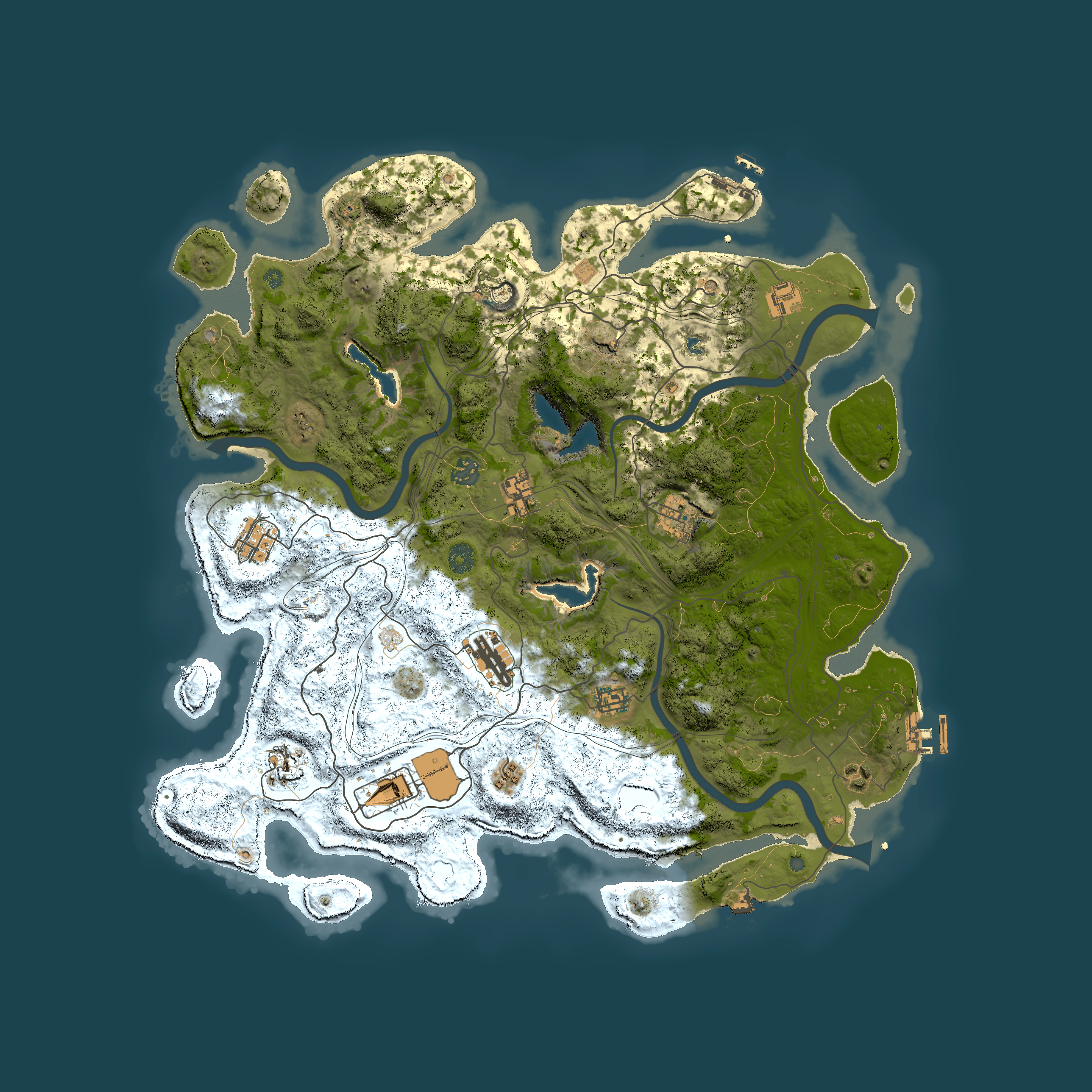 Full top-down render of Rust map seed 746687672, 4500x4500m