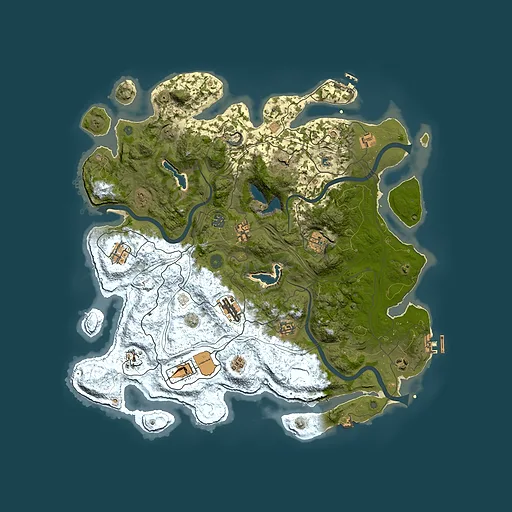 Rust map seed 746687672, 4500x4500m top-down preview