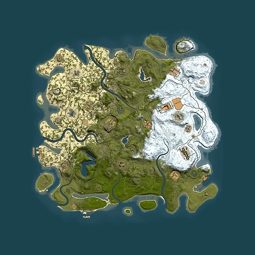 Rust map seed 149353615, 4500x4500m top-down preview