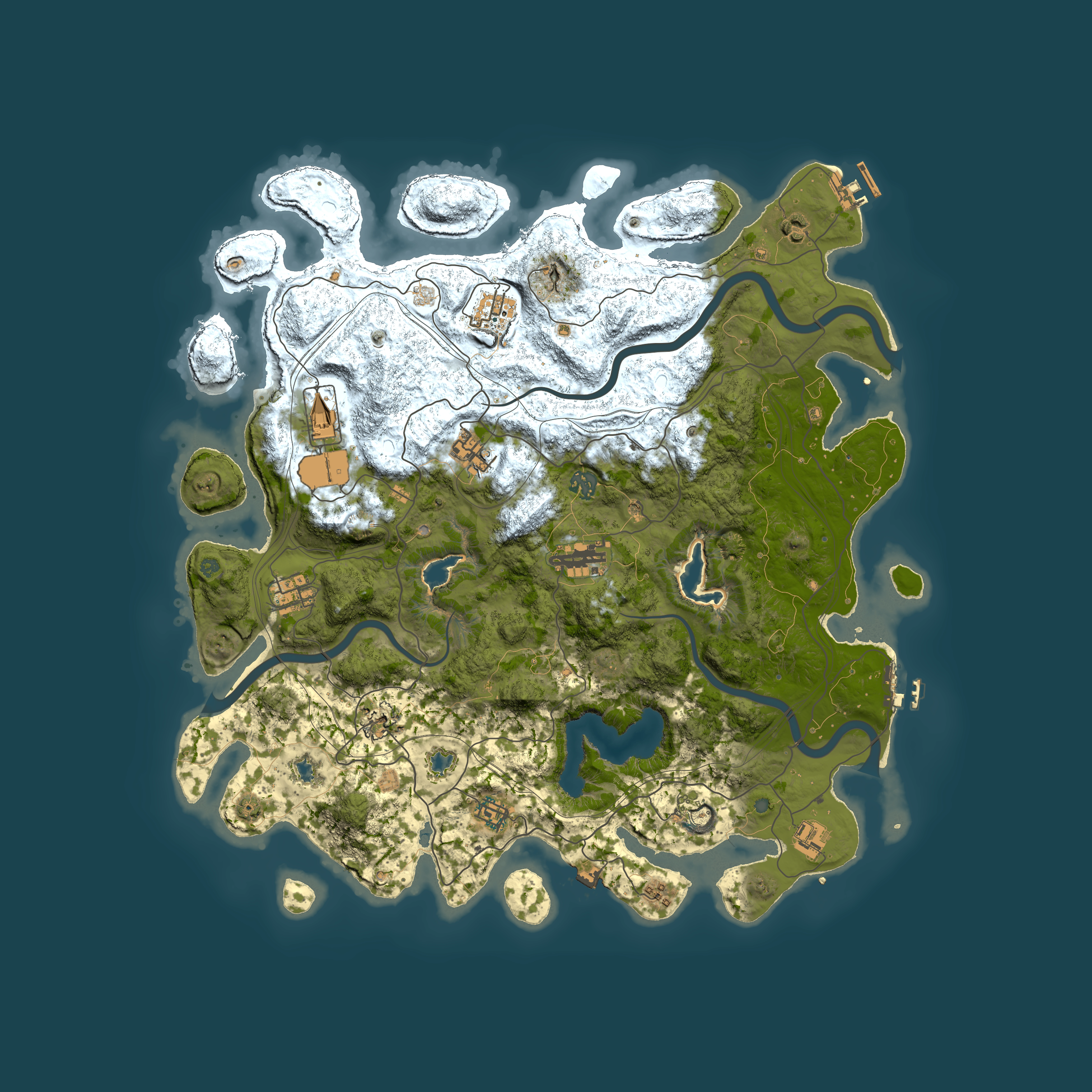 Full top-down render of Rust map seed 636418803, 4500x4500m