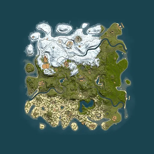Rust map seed 636418803, 4500x4500m top-down preview