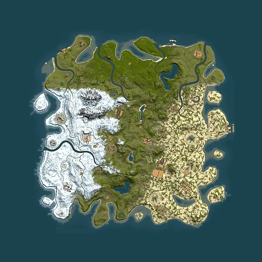 Rust map seed 2095341418, 5000x5000m top-down preview