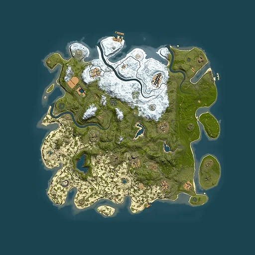 Rust map seed 2048936572, 4500x4500m top-down preview