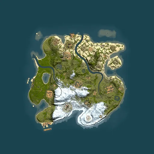 Rust map seed 174519502, 3000x3000m top-down preview