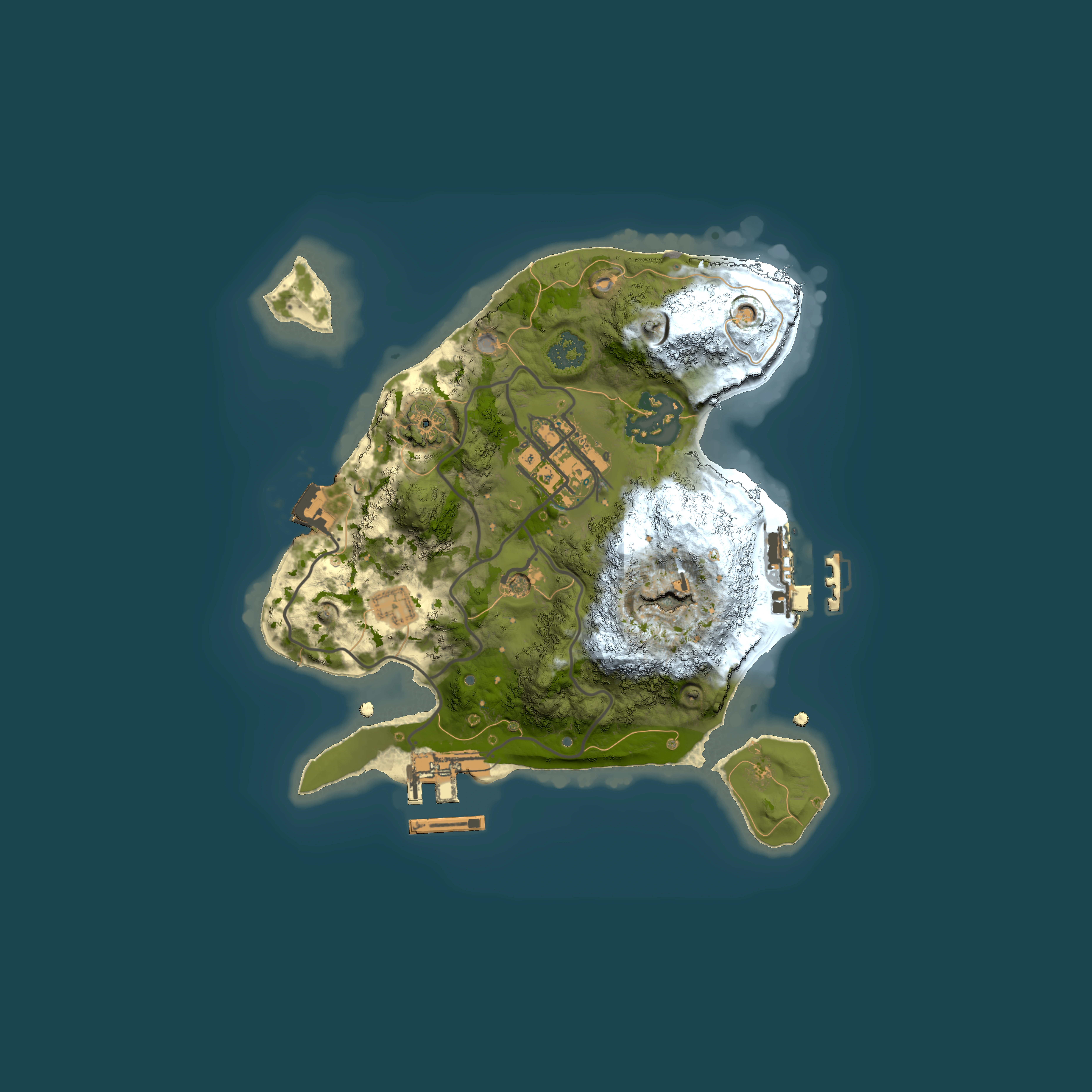Full top-down render of Rust map seed 1584870091, 2000x2000m