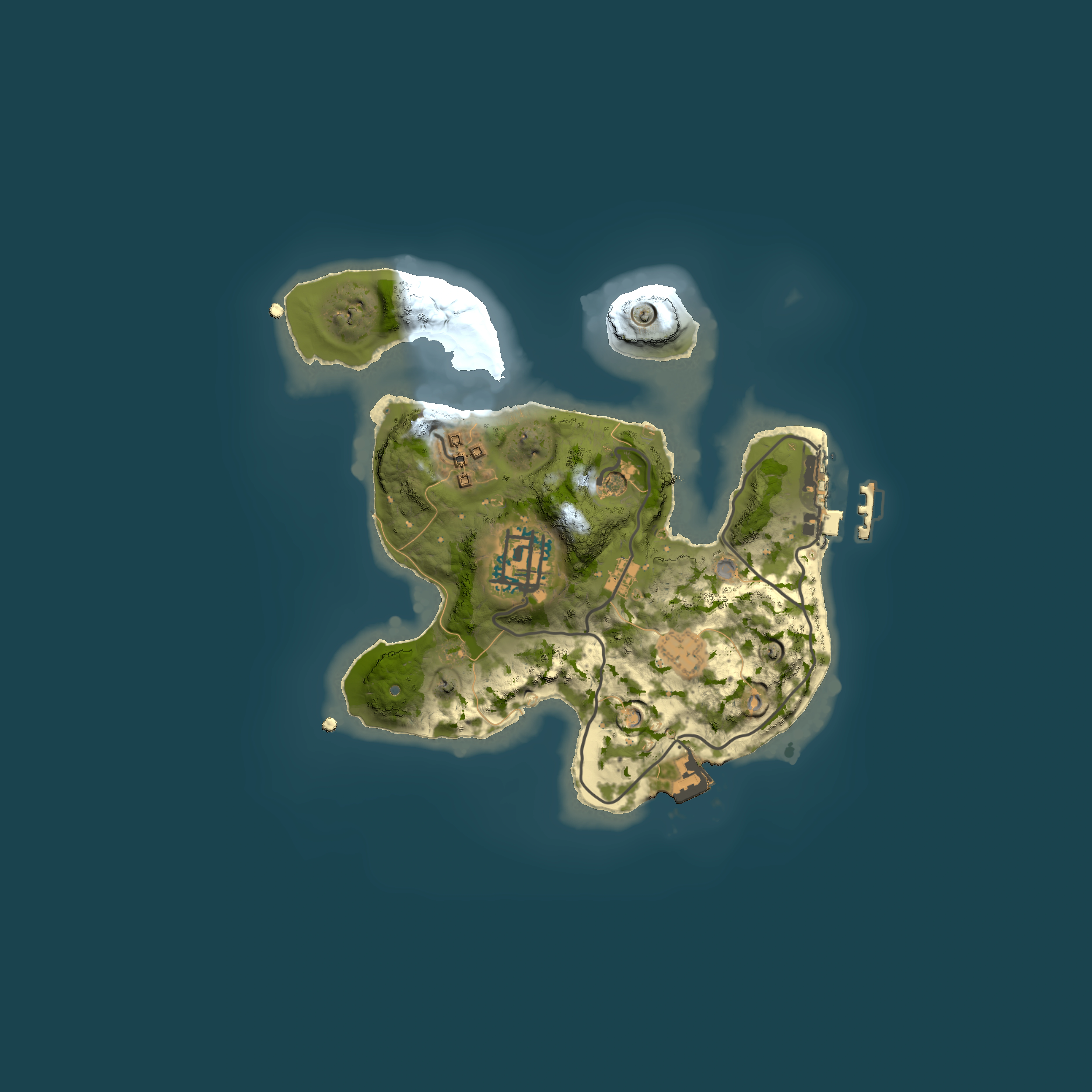 Full top-down render of Rust map seed 381453289, 2000x2000m