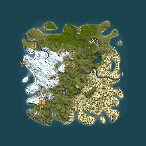 Rust map seed 1855728657, 4500x4500m top-down preview