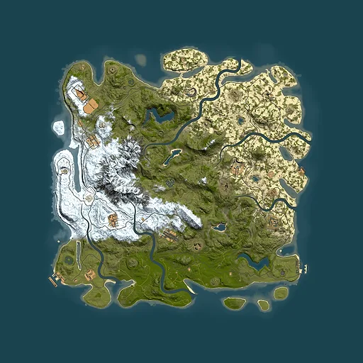 Rust map seed 423928731, 5000x5000m top-down preview