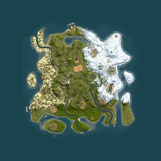 Rust map seed 724842886, 3500x3500m top-down preview