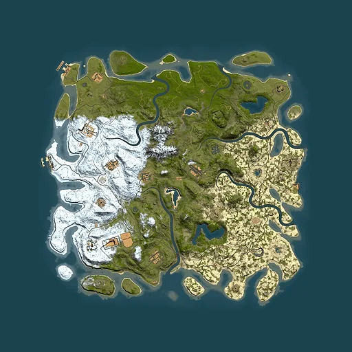 Rust map seed 635628912, 5000x5000m top-down preview