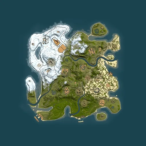 Rust map seed 1150585055, 3500x3500m top-down preview