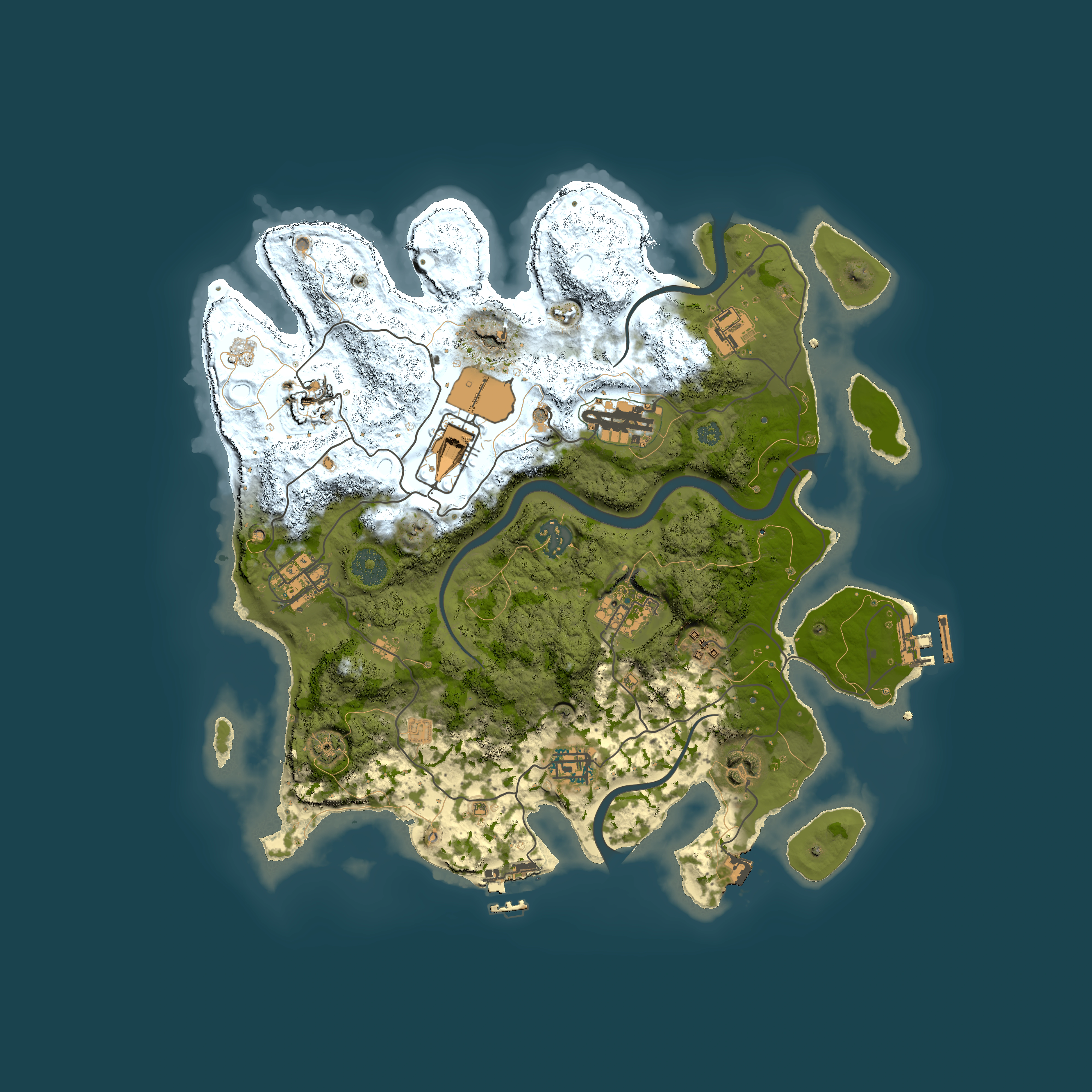 Full top-down render of Rust map seed 505276545, 3500x3500m