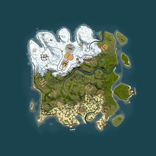 Rust map seed 505276545, 3500x3500m top-down preview