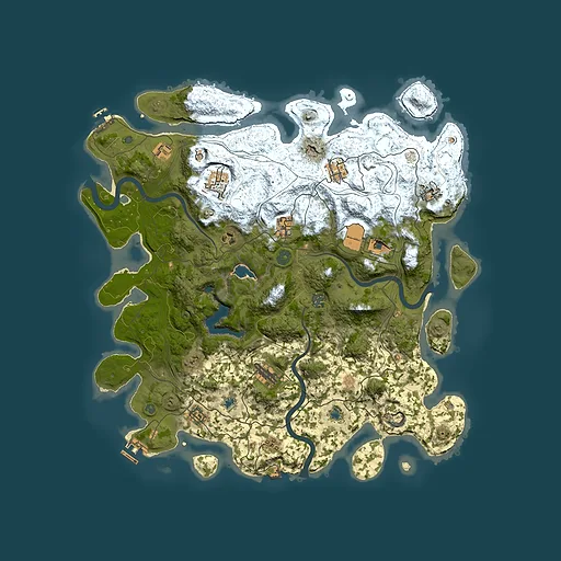 Rust map seed 1831955134, 4500x4500m top-down preview