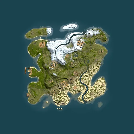 Rust map seed 1365550136, 3000x3000m top-down preview
