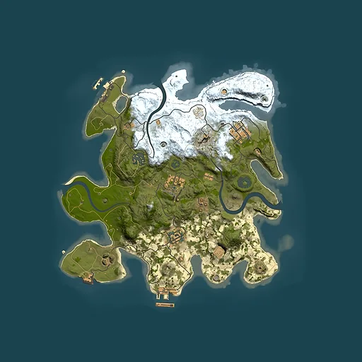 Rust map seed 1363122045, 3000x3000m top-down preview