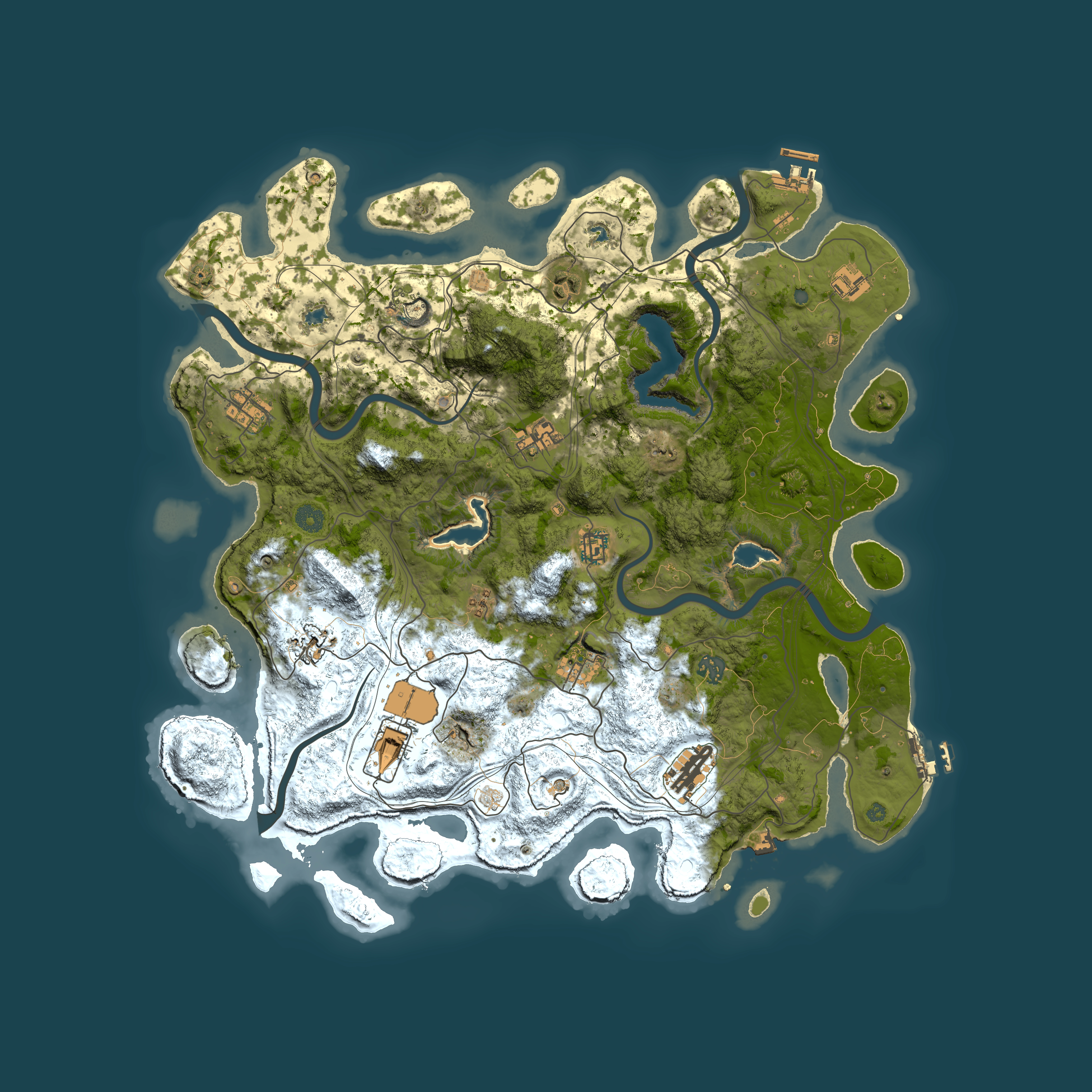 Full top-down render of Rust map seed 1113218762, 4500x4500m
