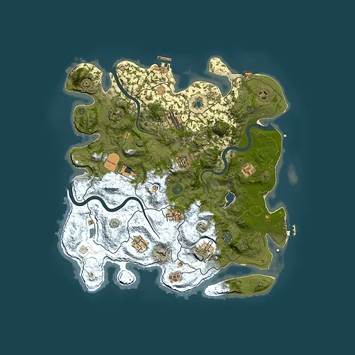 Rust map seed 1410966678, 4000x4000m top-down preview