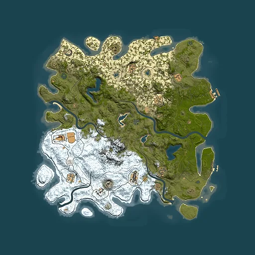 Rust map seed 142830905, 5000x5000m top-down preview