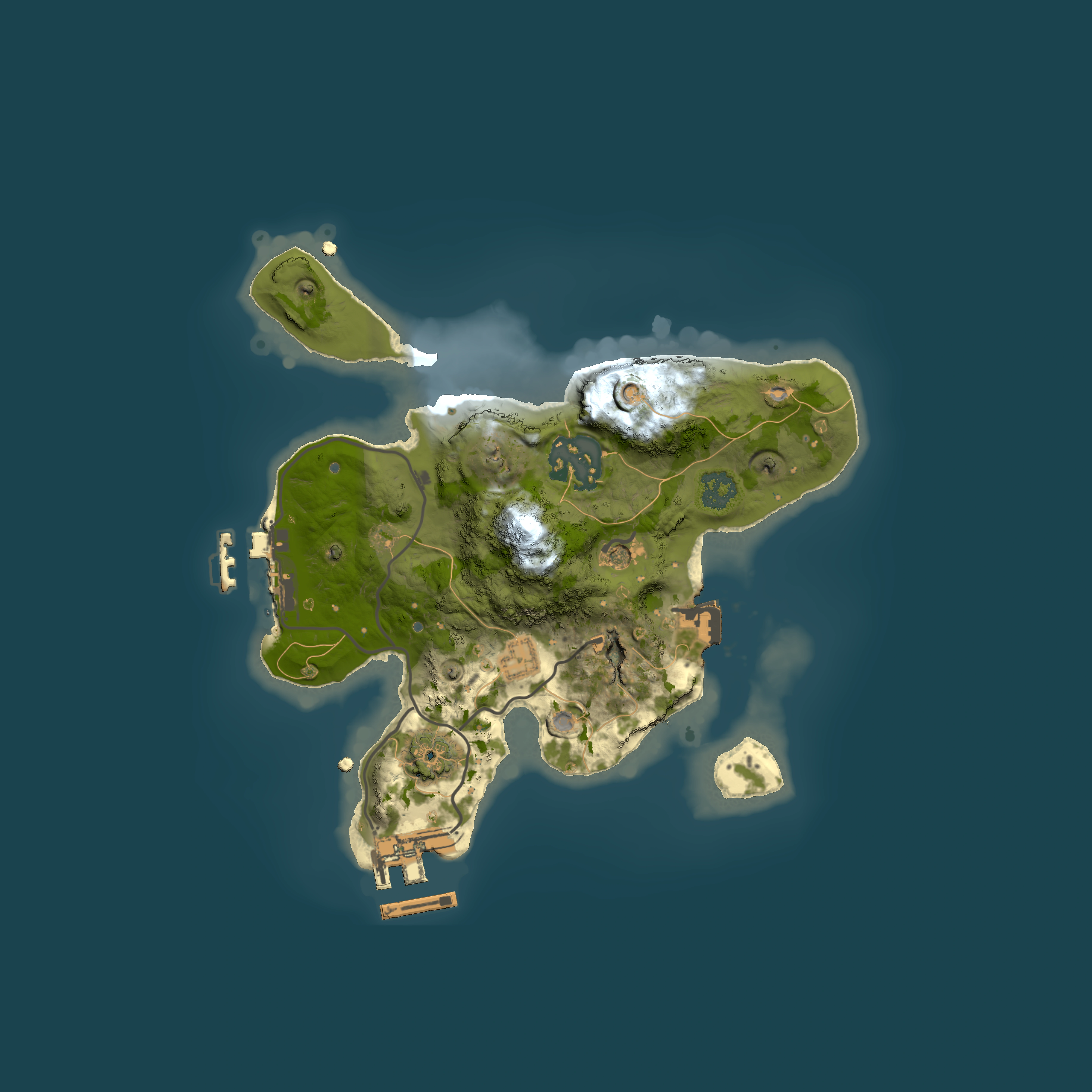 Full top-down render of Rust map seed 1960608978, 2000x2000m
