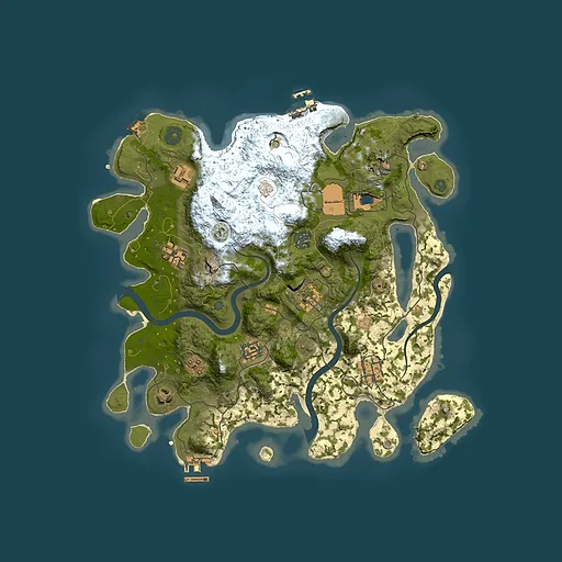 Rust map seed 340639243, 3500x3500m top-down preview