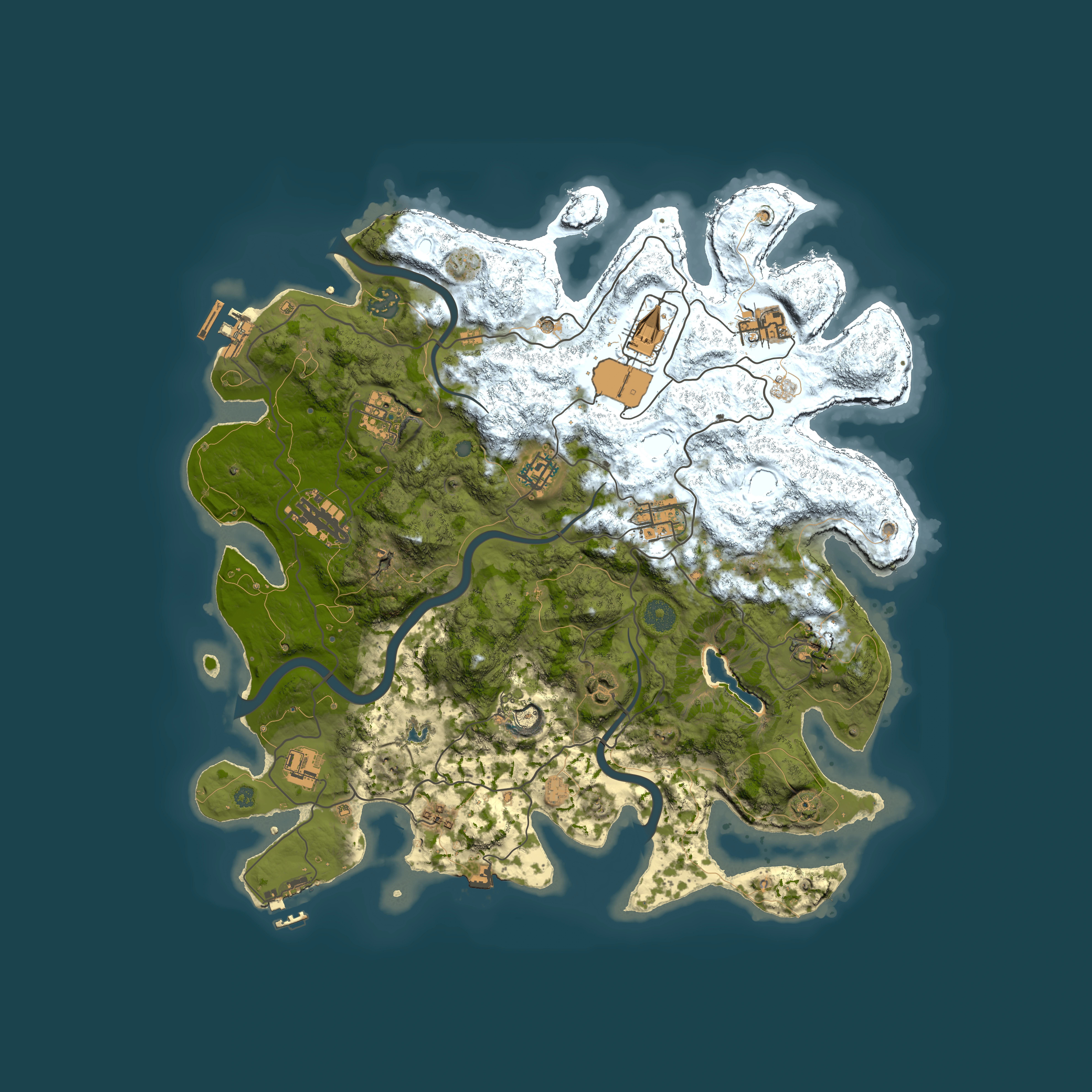 Full top-down render of Rust map seed 797285752, 4000x4000m