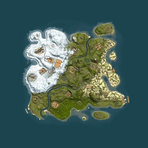 Rust map seed 331751958, 3500x3500m top-down preview