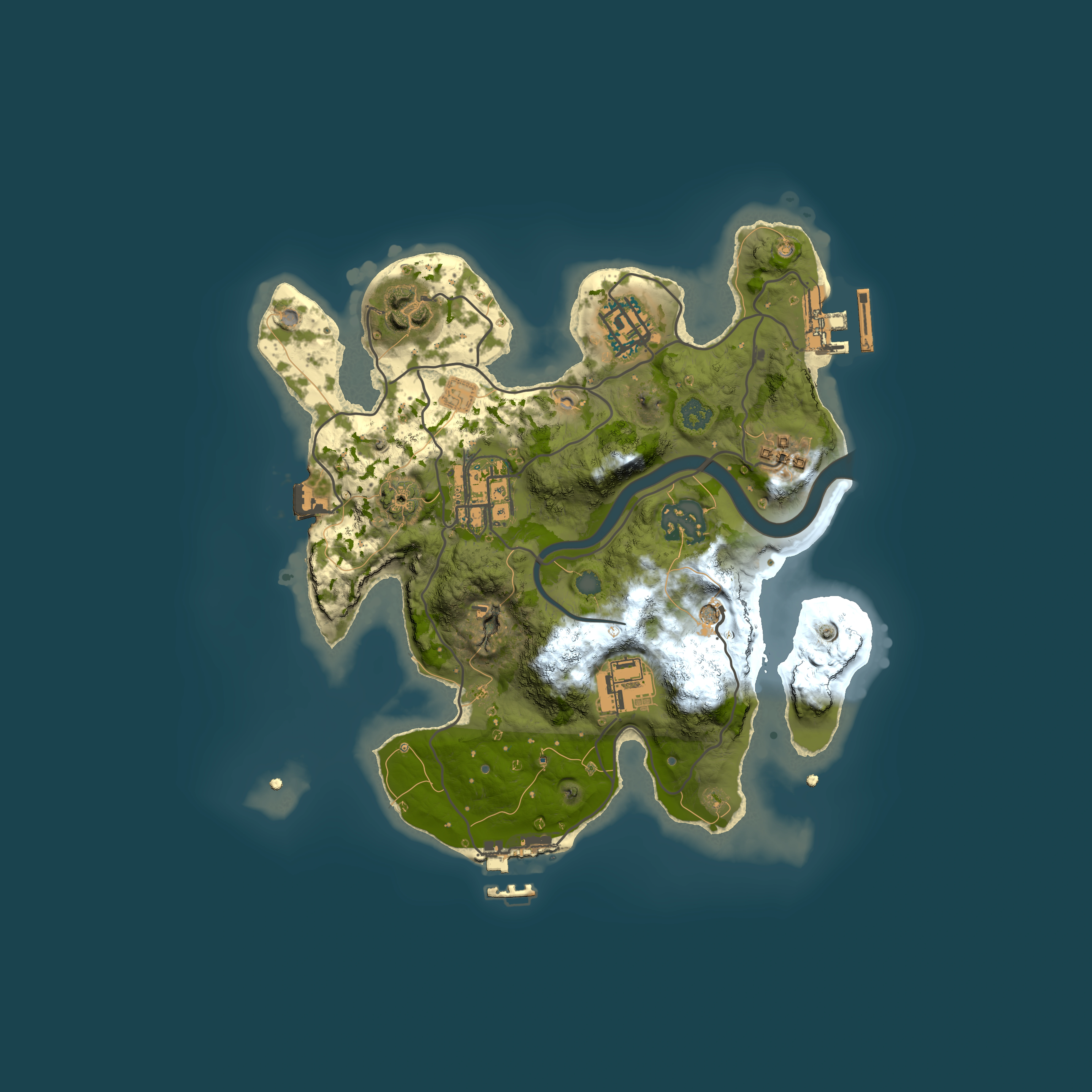 Full top-down render of Rust map seed 886393580, 2500x2500m