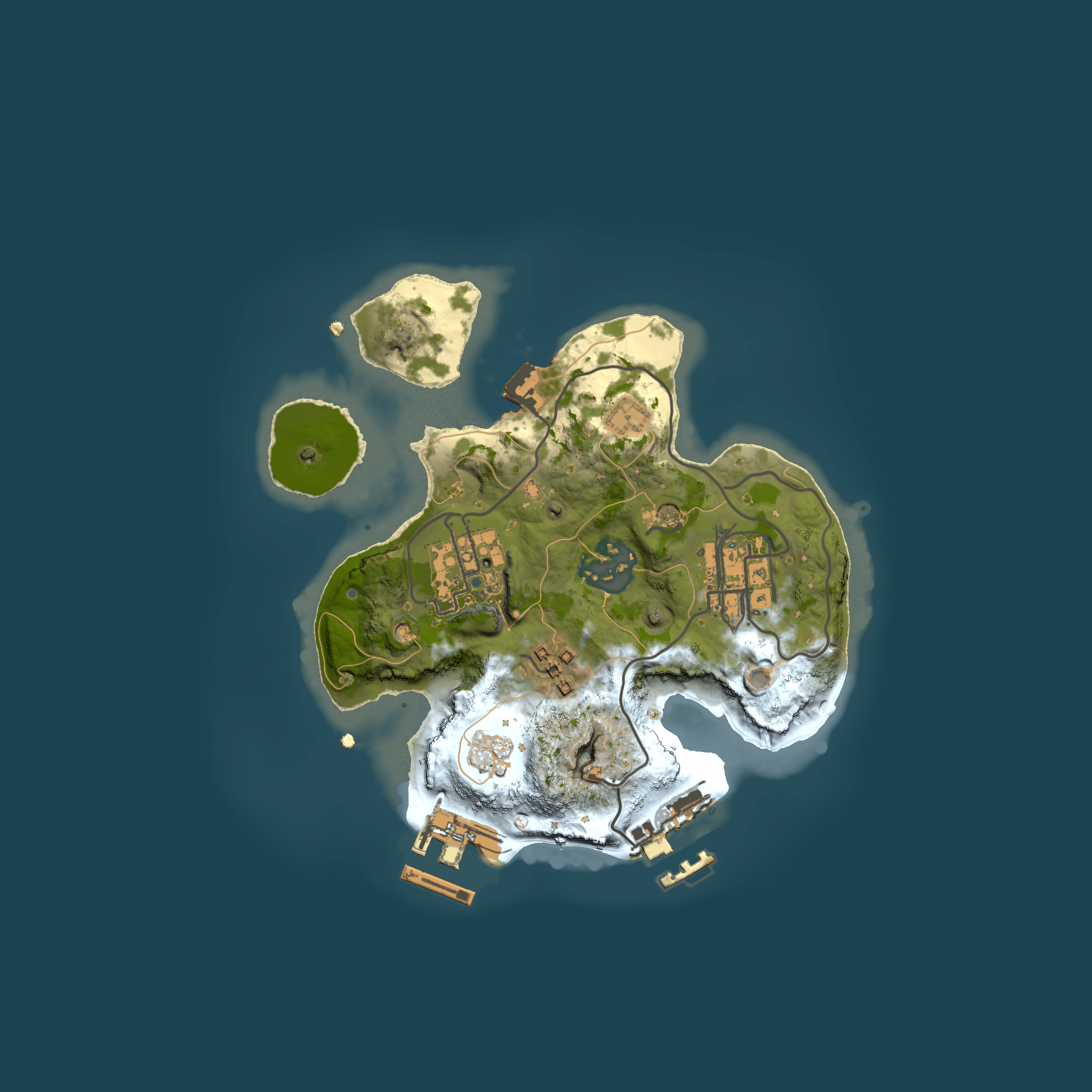 Full top-down render of Rust map seed 668398752, 2000x2000m