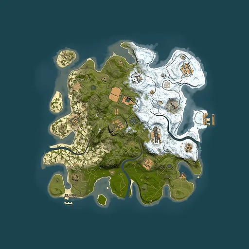 Rust map seed 1934111509, 3500x3500m top-down preview