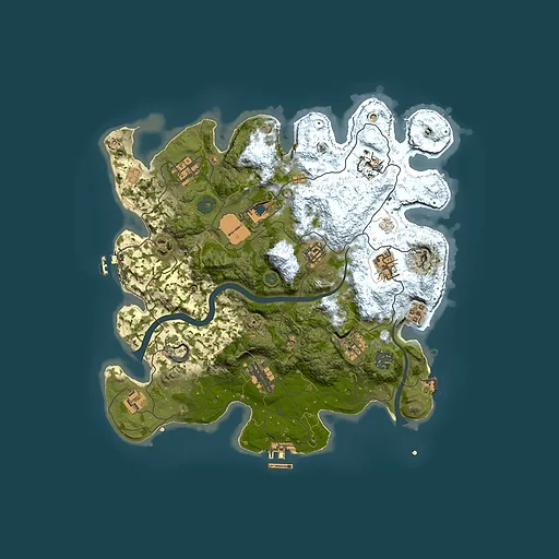 Rust map seed 936526115, 3500x3500m top-down preview