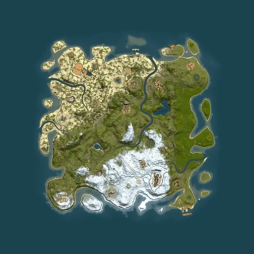 Rust map seed 400595757, 4500x4500m top-down preview