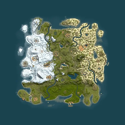 Rust map seed 239418067, 4500x4500m top-down preview