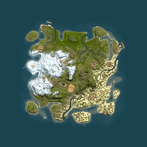 Rust map seed 2074066750, 3500x3500m top-down preview