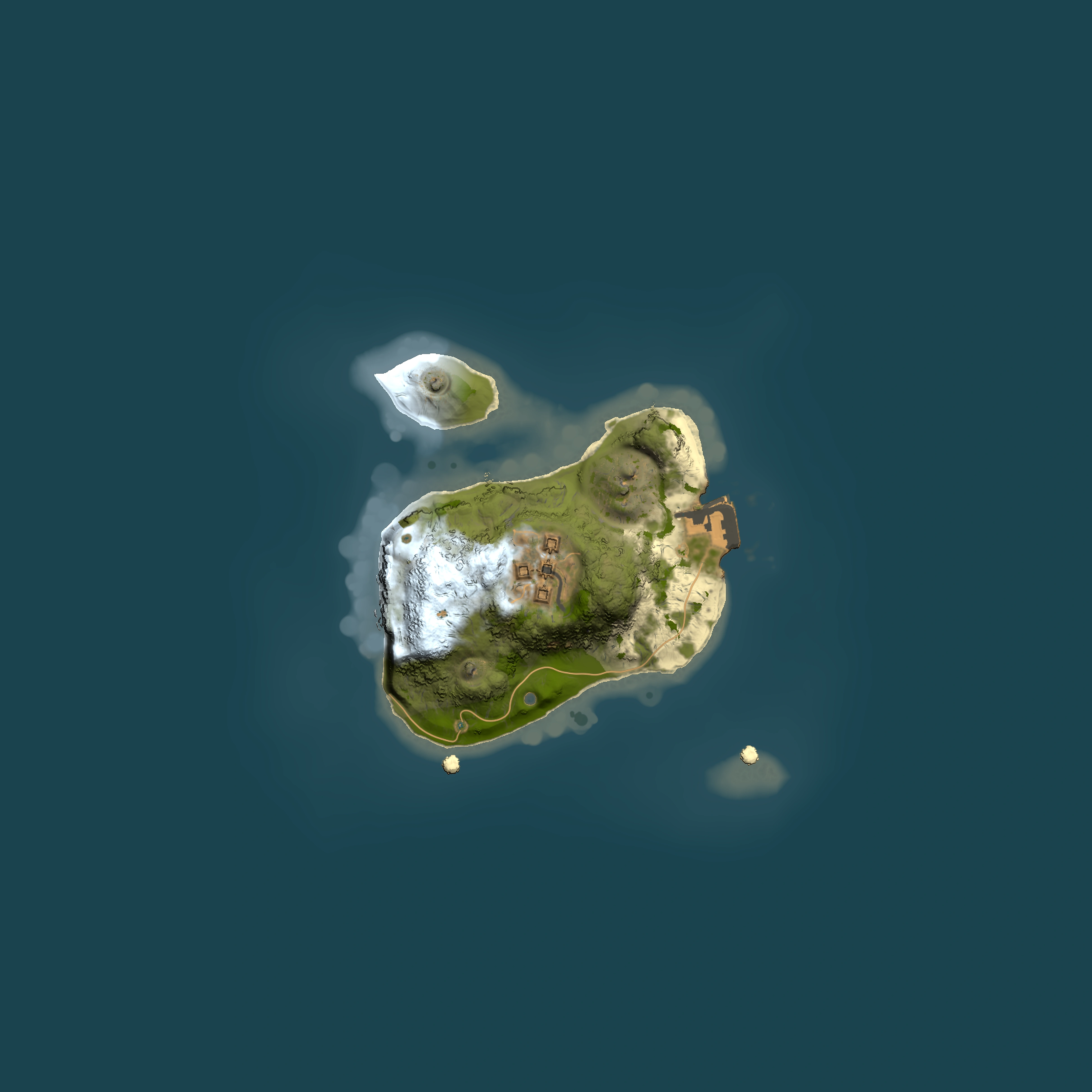 Full top-down render of Rust map seed 349209826, 1500x1500m