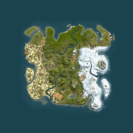 Rust map seed 822517554, 3500x3500m top-down preview
