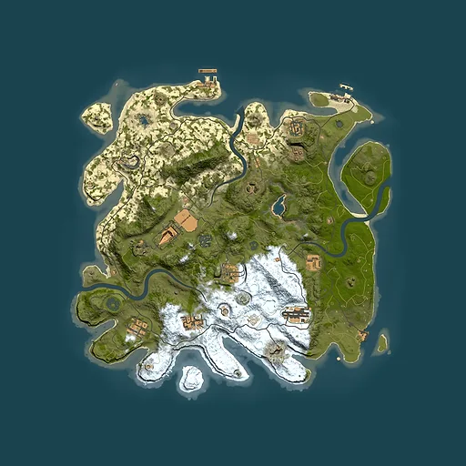 Rust map seed 974493709, 4000x4000m top-down preview