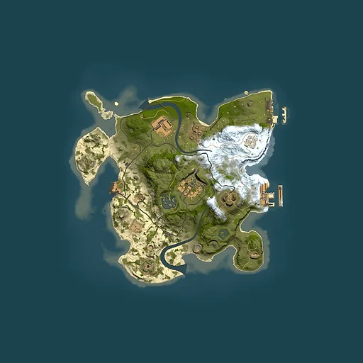 Rust map seed 933972370, 2500x2500m top-down preview