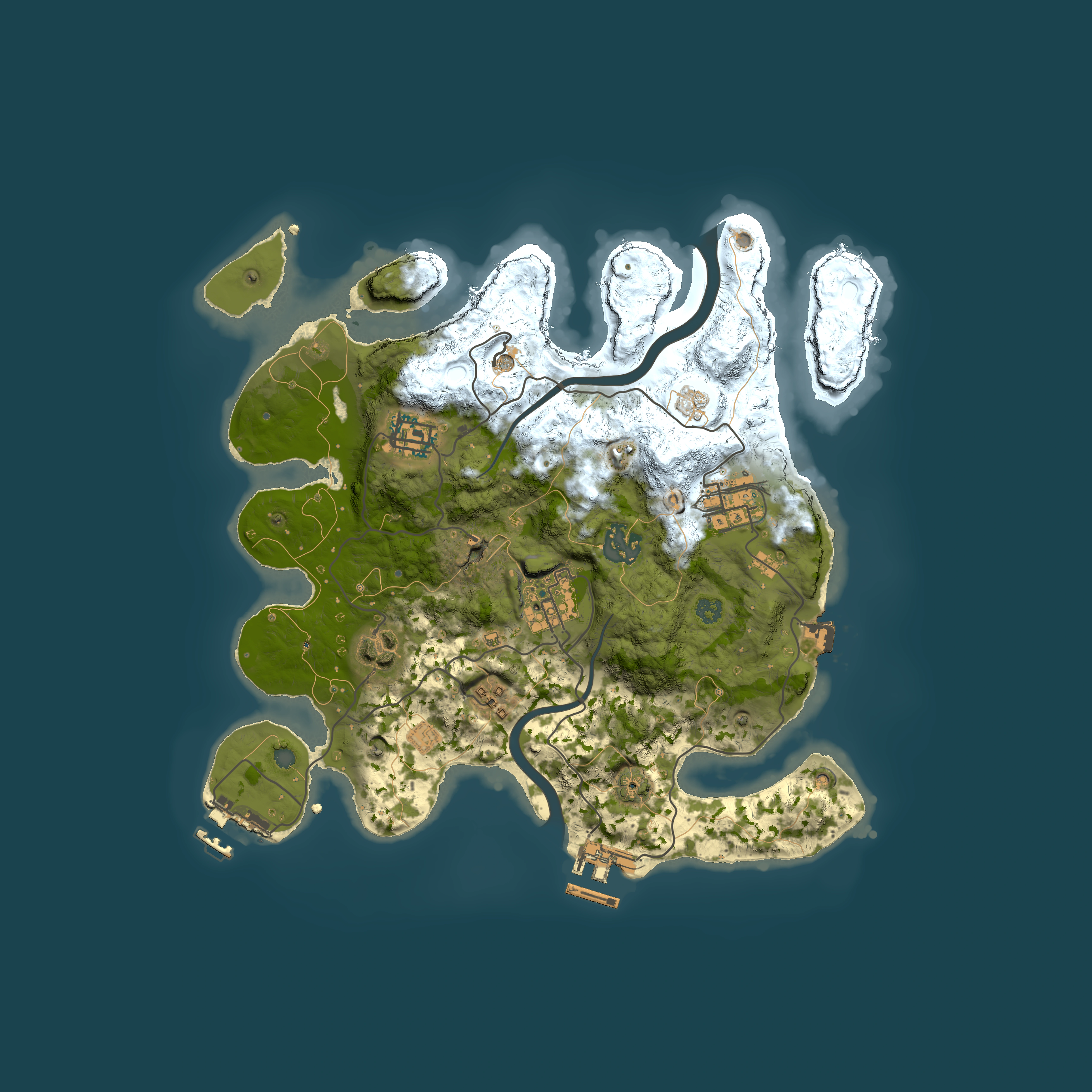 Full top-down render of Rust map seed 797754262, 3000x3000m