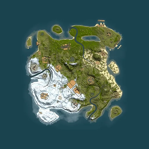 Rust map seed 1009708986, 3500x3500m top-down preview