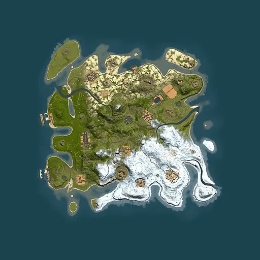 Rust map seed 710782573, 3500x3500m top-down preview