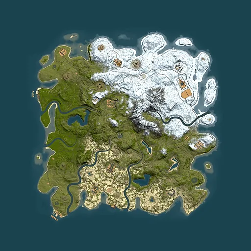 Rust map seed 1010703711, 5000x5000m top-down preview