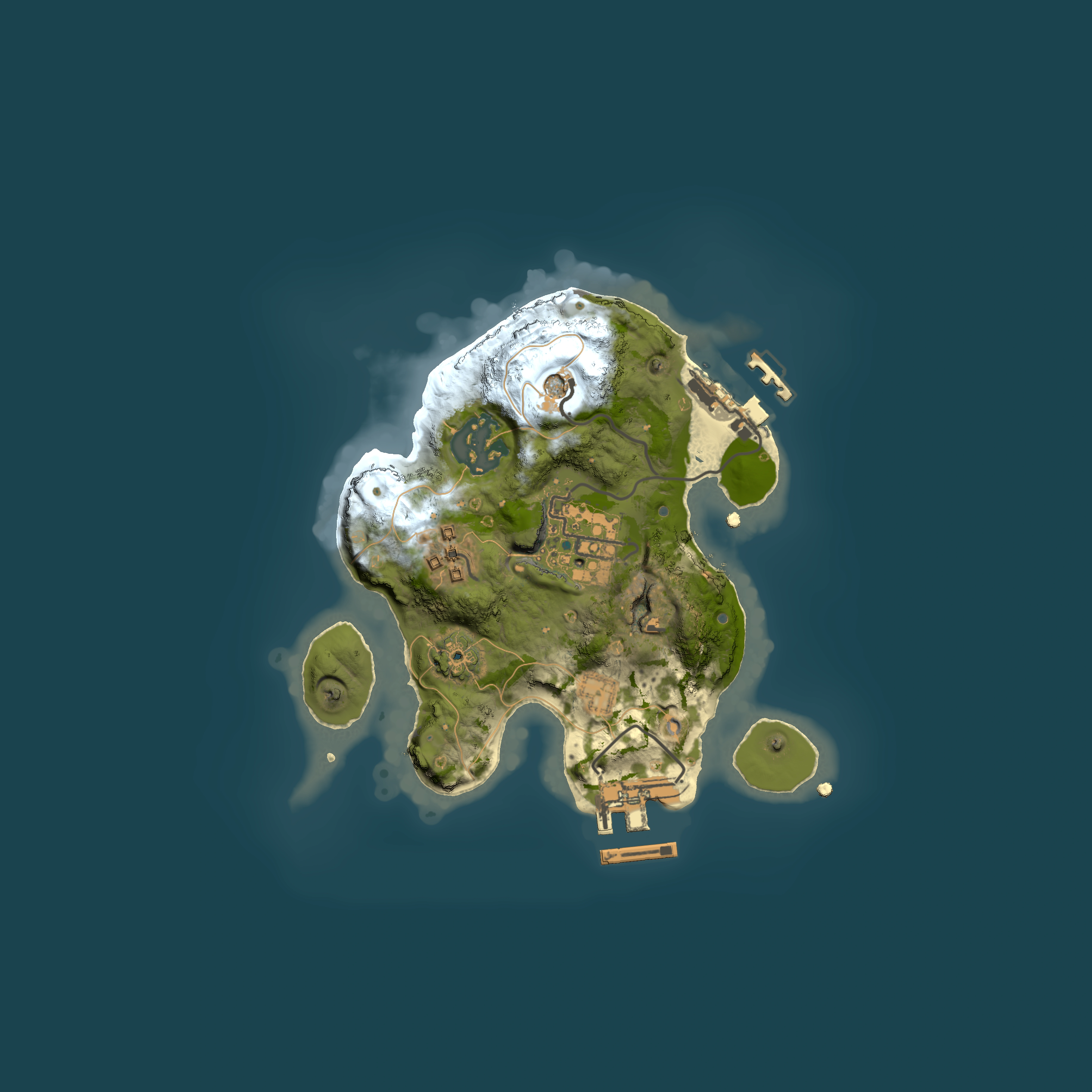 Full top-down render of Rust map seed 495380539, 2000x2000m